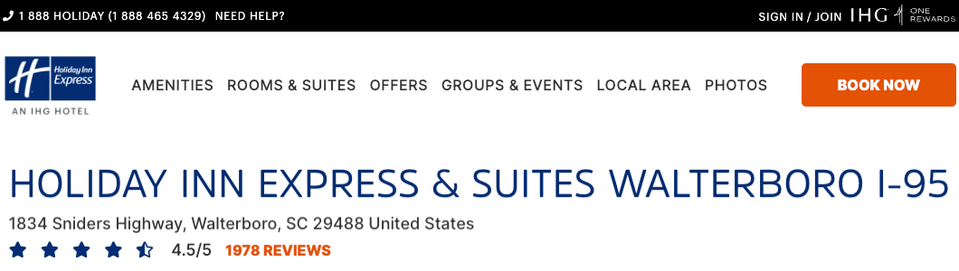 Holiday Inn Express Walterboro